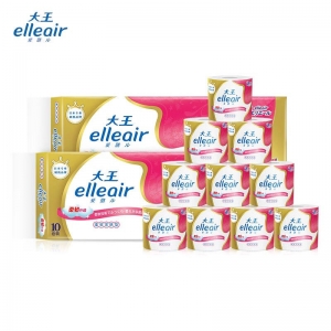 大王Elleair柔软亲肤型卷筒卫生纸10卷4层140g可溶解卷筒纸现货